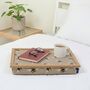Bean Bag Cushioned Wooden Frame Lap Tray In Busy Bees UK Made, thumbnail 1 of 2