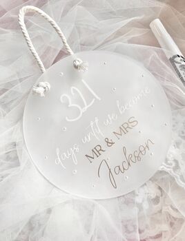 Personalised Hanging Wedding Countdown, 2 of 5