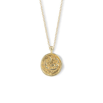 Cancer Zodiac Coin Pendant Necklace, 2 of 5