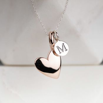 'Totally Devoted' Personalised Heart Charm Necklace, 6 of 11