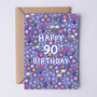 90th Birthday Card For Women, Floral 90th Card, For Her, thumbnail 1 of 4