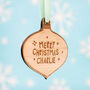Personalised Wooden Bauble Christmas Tree Decoration, thumbnail 2 of 2