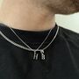 Mini Initial Necklace With 3mm Cuban Chain, thumbnail 6 of 11