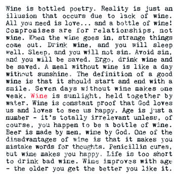 Wine Quotes Gift Print, 2 of 10