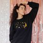 Milkyway Glitter Embroidered Sweatshirt, thumbnail 2 of 4