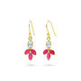 Blue Topaz And Pink Quartz Gold Vermeil Drop Earrings, thumbnail 4 of 7