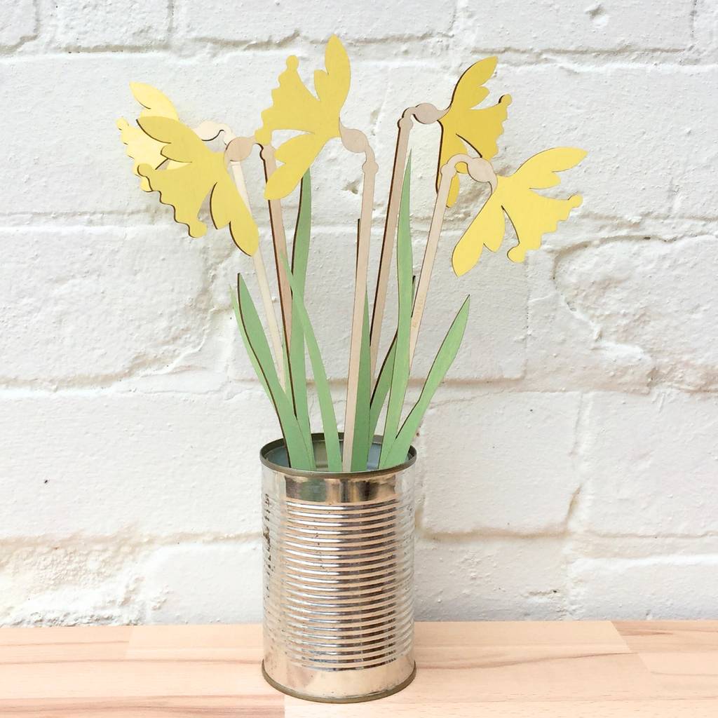 Wooden Sunny Daffodils, 1 of 5