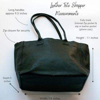 Caramel Soft Leather Lined Tote Handbag, 7 of 10