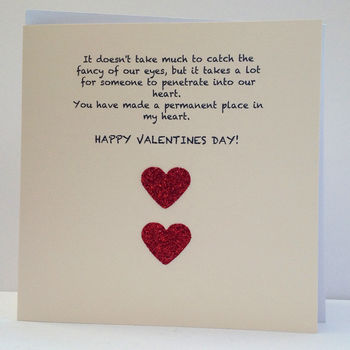 Personalised Valentine Card With Hearts And Words, 3 of 4