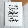 Einstein 'Supreme Art Of The Teacher' Quote Card By Bookishly ...