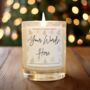 Christmas Gift Personalised Custom Words Christmas Candle, thumbnail 1 of 4