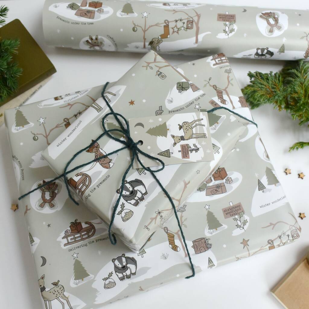 Winter Woodland Christmas Wrapping Paper By Paper And Inc