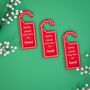 Personalised Santa Stop Here! Brick Door Hanger, thumbnail 2 of 2