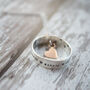 Personalised Circle Necklace With 9ct Gold Heart, thumbnail 2 of 3