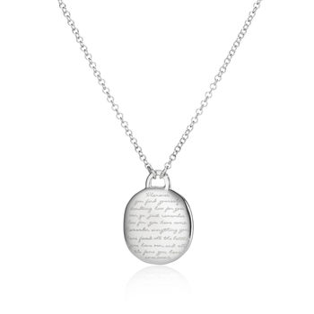 Personalised Silver Circle Quote Necklace, 2 of 8