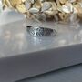 925 Sterling Silver Etched Rose Ring, thumbnail 9 of 12