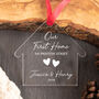 Our First Home Personalised Acrylic Bauble Christmas Gift, thumbnail 3 of 6