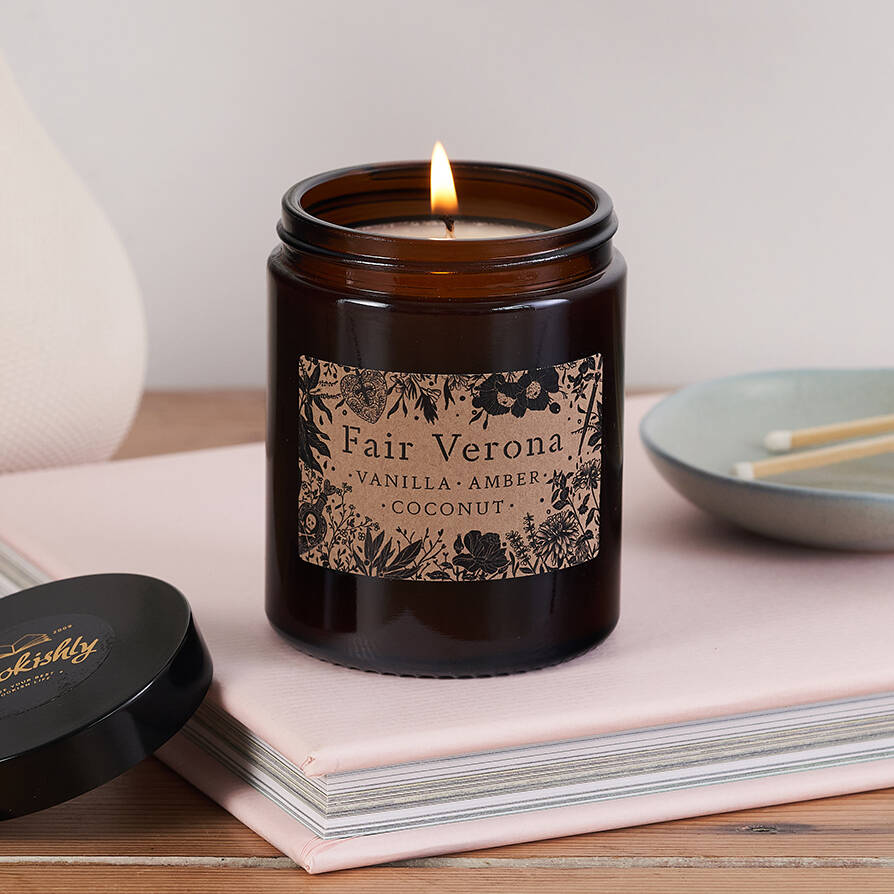 Fair Verona Literary Candle By Bookishly