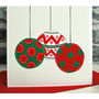'Christmas Baubles' Personalised Christmas Card, thumbnail 4 of 4