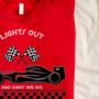 Personalised F1 'Lights Out' Racing Themed Sweatshirt, thumbnail 3 of 6