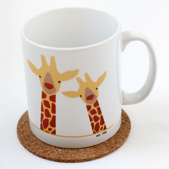 Giraffe Couple 'Selfie' Personalised Mug, 6 of 8