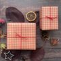 Christmas Gingham Paper Fibre Wrapping Paper, thumbnail 5 of 5