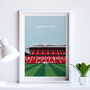 Manchester Utd Football Stadium Art Print Personalised Gift, thumbnail 1 of 6