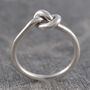 Infinity Knot Gold Plated Sterling Silver Promise Ring, thumbnail 7 of 8