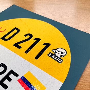 Personalised Cycling Road Sign, Alpe D’huez Art Poster, 6 of 9