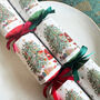 Festive Santa Christmas Tree Luxury Christmas Crackers Set Of Six, thumbnail 4 of 6