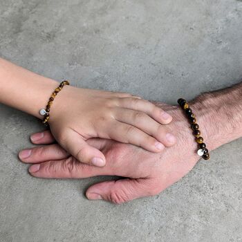 Tiger's Eye 'Daddy And Me' Bracelet Set, 2 of 5