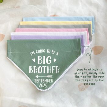 Big Sister Pregnancy Announcement Dog Bandana, 7 of 8