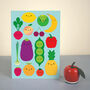Five A Day Fruit And Vegetables Card, thumbnail 3 of 4