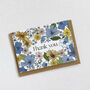 Blue Floral Thank You Card, thumbnail 3 of 3