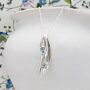 Flowing Silver With Blue Topaz And Pearl Pendant, thumbnail 1 of 6