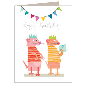 Happy Birthday Meerkat Mini Card, 2 of 4