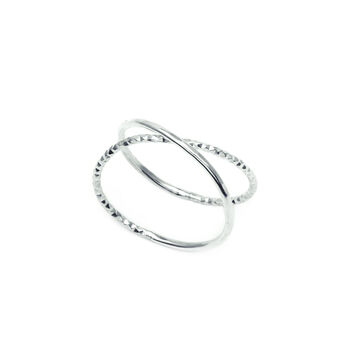 Sterling Silver Infinity Crossover Ring, 2 of 8