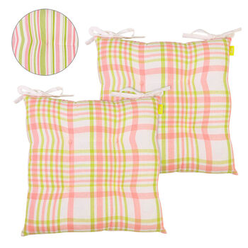 Gingham Check Seat Cushions, 2 of 6
