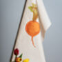 Orange Swede Vegetable Tea Towel, thumbnail 1 of 2