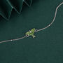Sterling Silver Green Enamel Luna Moth Bracelet, thumbnail 4 of 11
