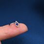 Evil Eye Cz Huggie Hoop Earrings In Sterling Silver, thumbnail 4 of 10