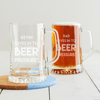 Personalised 'Beer Pressure' Glass, 5 of 6