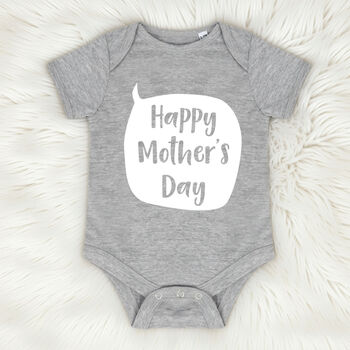 Happy Mothers Day Speech Bubble Baby Grow, 4 of 7