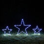 Three Dual LED Osby Star Christmas Stake Lights, thumbnail 2 of 3