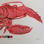 'Common Lobster' Original Signed Painting, thumbnail 7 of 10