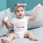 Organic Cotton Daddy's Little Valentine Baby Grow, thumbnail 2 of 6