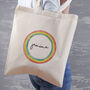 Personalised Rainbow Wreath Tote Bag, thumbnail 1 of 3