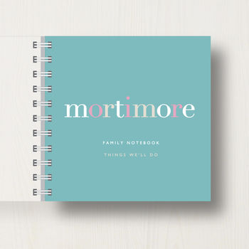 Personalised Family Name Small Notebook, 9 of 10