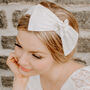 Silk Bow Birdcage Veil Bridal Headband, thumbnail 2 of 11