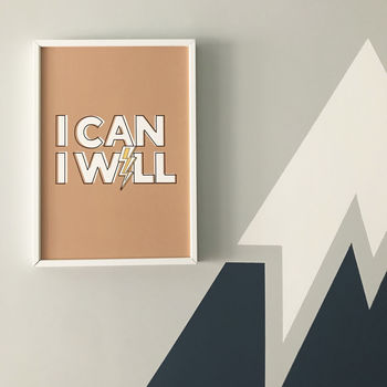 I Can, I Will Motivational Typographic Print, 3 of 5